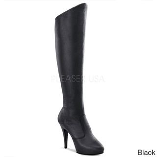 Pleaser Womens Flair 2010 Leather Knee high Stiletto Boots