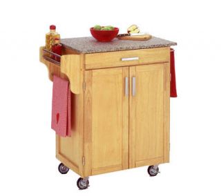 Home Styles Cuisine Cart Natural Finish with Grite Top —