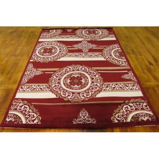 Damask Red Area Rug by Unique Loom