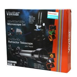 Vivitar  Refractor Telescope/Microscope Combo 20x/30x/40x with Tripod