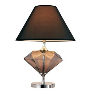 Elegant Designs Brown Colored Glass Diamond Shaped Table Lamp   Home
