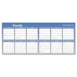 Visual Organizer Dated Yearly Wall Planner w/6 Months Across   Office