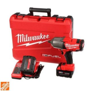 Milwaukee M18 FUEL 18 Volt Lithium Ion Brushless Cordless 1/2 in. High Torque Impact Wrench with Friction Ring Kit 2763 22