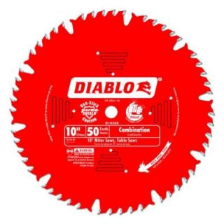 Diablo 10 in. x 50 Teeth Combination Saw Blade D1050X