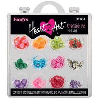 Fing'rs Heart 2 Art Nail Art Embellishments, Embellish Me, 240 count