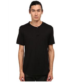 Dolce & Gabbana Polka Dot T Shirt w/ Buttons Black