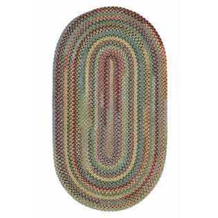 Capel  American Song Oval Braided Rug 27x48 250 Green