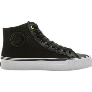 Mens PF Flyers Center Hi Black Perf Synthetic Leather  