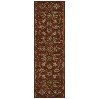 Nourison Hand tufted Caspian Burgundy Wool Rug (23 x 76)