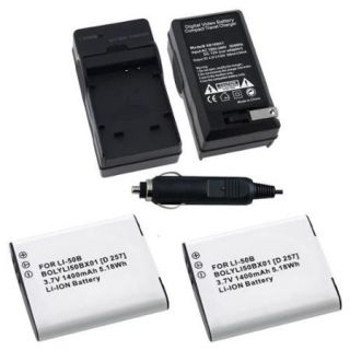 Insten 2X LI 50B Battery+Charger For Olympus Stylus Tough 8010