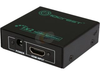 SYBA SY SPL31043 IO Crest 1X2 HDMI Splitter   Splits 1 HDMI Signal Into 2 HDMI Digital Displays at the Same Time