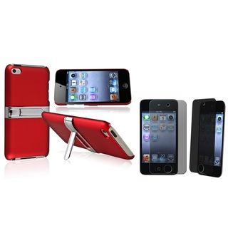 BasAcc Red Case/ Privacy Protector for Apple® iPod Touch Generation 4