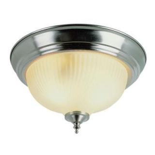2 Light Brushed Nickel Flushmount with Clear Glass 13013 BN/CL