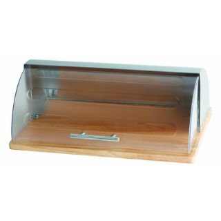 High Quality Stainless Steal and Wood Breadbox with Clear Acrylic Easy