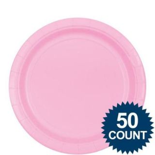 Pink 9&#34; Paper Luncheon Plates (50 Pack)   Party Supplies