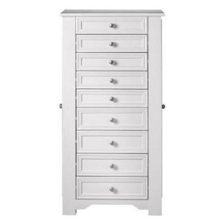 Home Decorators Collection Oxford 9 Drawer Jewelry Armoire in White 5026510410