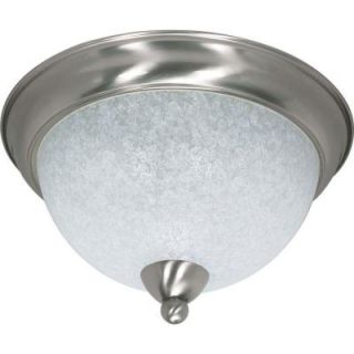 Glomar 3 Light Brushed Nickel Dome Flush Mount HD 131