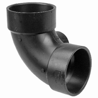 NIBCO 3 in x 3 in x 2 in Dia 90 Degree ABS Elbow with Side Inlet Fitting