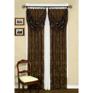 Carrington   Decorative Scarf Valance  28 x 23 in. in Beige, Cinnabar