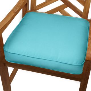 Aruba Blue Indoor/ Outdoor 19 Chair Cushion with Sunbrella Fabric