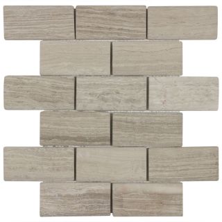 Elida Ceramica 1 Stonegate Subway Mosaic Natural Stone Marble Wall Tile (Common 12 in x 10 in; Actual 11.65 in x 9.75 in)