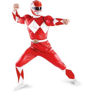 Red Ranger Adult Halloween Costume   One Size