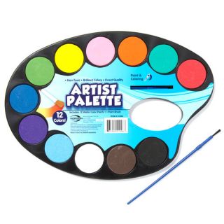 Kids Craft Artist's Palette with Paint Pods and Brush