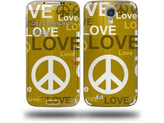 Love and Peace Yellow   Decal Style Skin (fits Samsung Galaxy S IV S4)