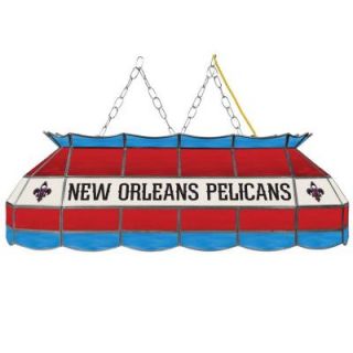 Trademark Global New Orleans Pelicans NBA 3 Light Stained Glass Tiffany Style Lamp NBA4000 NOP