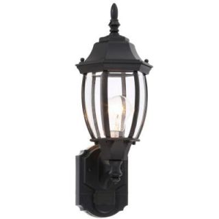 Hampton Bay Alexandria 180° Black Motion Sensing Outdoor Decorative Lamp HBI 4192 BK