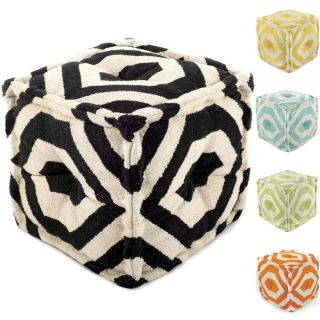 nuLOOM Handmade Casual Living Square Ottoman Pouf