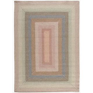 Hand Woven Craftworks Braided Coral Multicolor Rug (5 x 7)