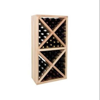 4 ft. Solid Diamond Cube Wine Rack (All Heart Redwood   Classic Mahogany Stain)