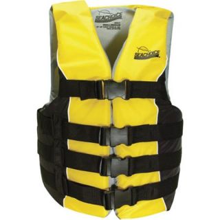 Seachoice Deluxe Type III 4 Belt Yellow/Black Adult Ski Vest for 90 lbs and Up