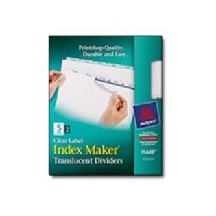 Avery  Translucent Index Divider with Clear Labels, 8 Tab