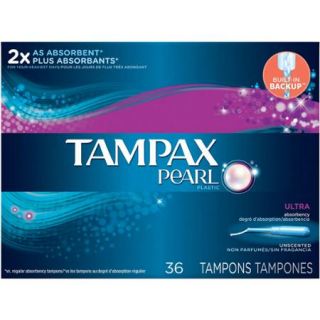 Tampax Pearl Ultra Absorbency Unscented Tampons, 36 count