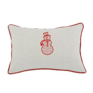 Chooty & Co Snowman Embroidered Polyester Throw Pillow