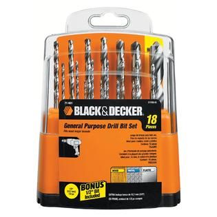 Black & Decker 18 Piece Workbench Drill Bit Set   Tools   Power Tool