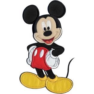 Wrights Disney Iron On Applique Mickey Mouse 3 1/4X5 1/2 1/Pkg