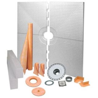 Schluter Kerdi Shower 72 in. x 72 in. Shower Kit in PVC with Stainless Steel Drain Grate KK183PVCE