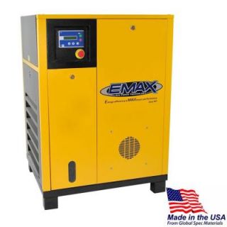 EMAX Premium Series 7.5 HP 3 Phase Stationary Electric Rotary Screw Air Compressor HRS0070003