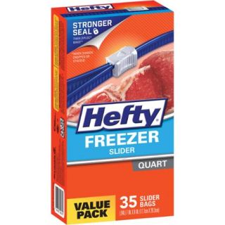 Hefty OneZip Quart Size Value Pack Freezer Bags, 35 ct