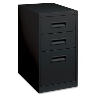 Lorell LLR67745 Black 3 drawer Mobile Pedestal Files   16433782
