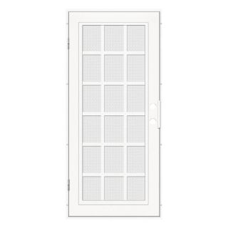 TITAN Classic French Powder Coat White Aluminum Surface Mount Single Security Door (Common 36 in x 80 in; Actual 38.5 in x 81.563 in)