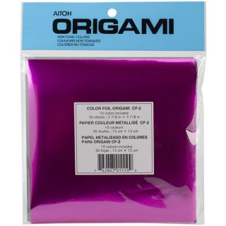 Origami Paper 36/Pkg Assorted Foil 5.875inX5.875in   16368410