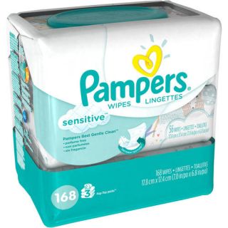 Pampers Sensitive Baby Wipes, 168 sheets