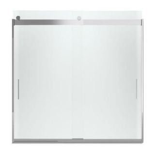 KOHLER Levity 59 3/4 in. x 57 in. Semi Framed Sliding Tub/Shower Door with Frosted Glass in Silver K 706001 D3 SH