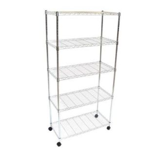 Seville Classics 5 Shelf 30 in. x 14 in. Home Wire Shelving System SHE14305B
