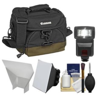 Canon 100EG Digital SLR Camera Case   Gadget Bag + Flash + Soft Box + Reflector Kit for EOS 6D, 70D, 7D Mark II, Rebel T5, T5i, T6i, T6s, SL1