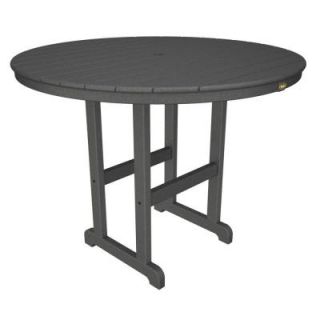 Trex Outdoor Furniture Monterey Bay 48 in. Stepping Stone Round Patio Counter Table TXRRT248SS